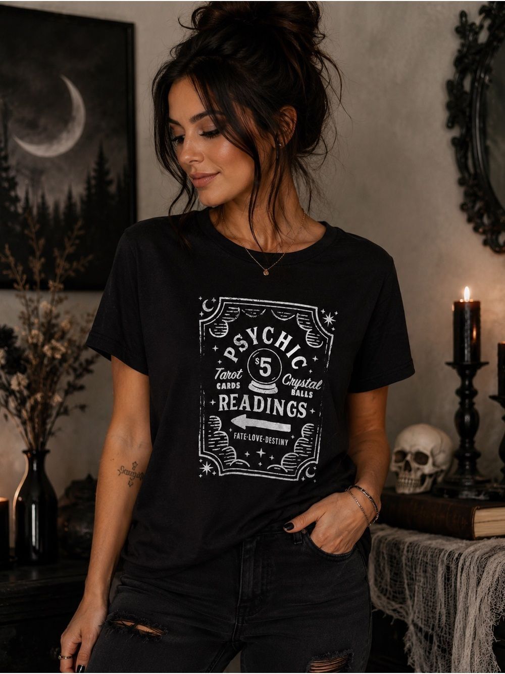 Witchy Vibes Graphic Psychic Readings Tee